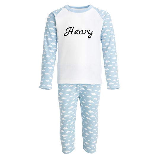 Baby & Kids Cloud Pyjamas Set - Personalised