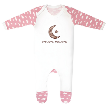 Classic Baby Cloud Sleepsuit - Ramadan Mosaic Moon