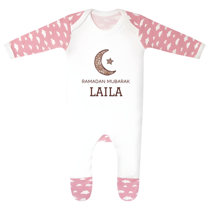 Classic Baby Cloud Sleepsuit - Ramadan Mosaic Moon