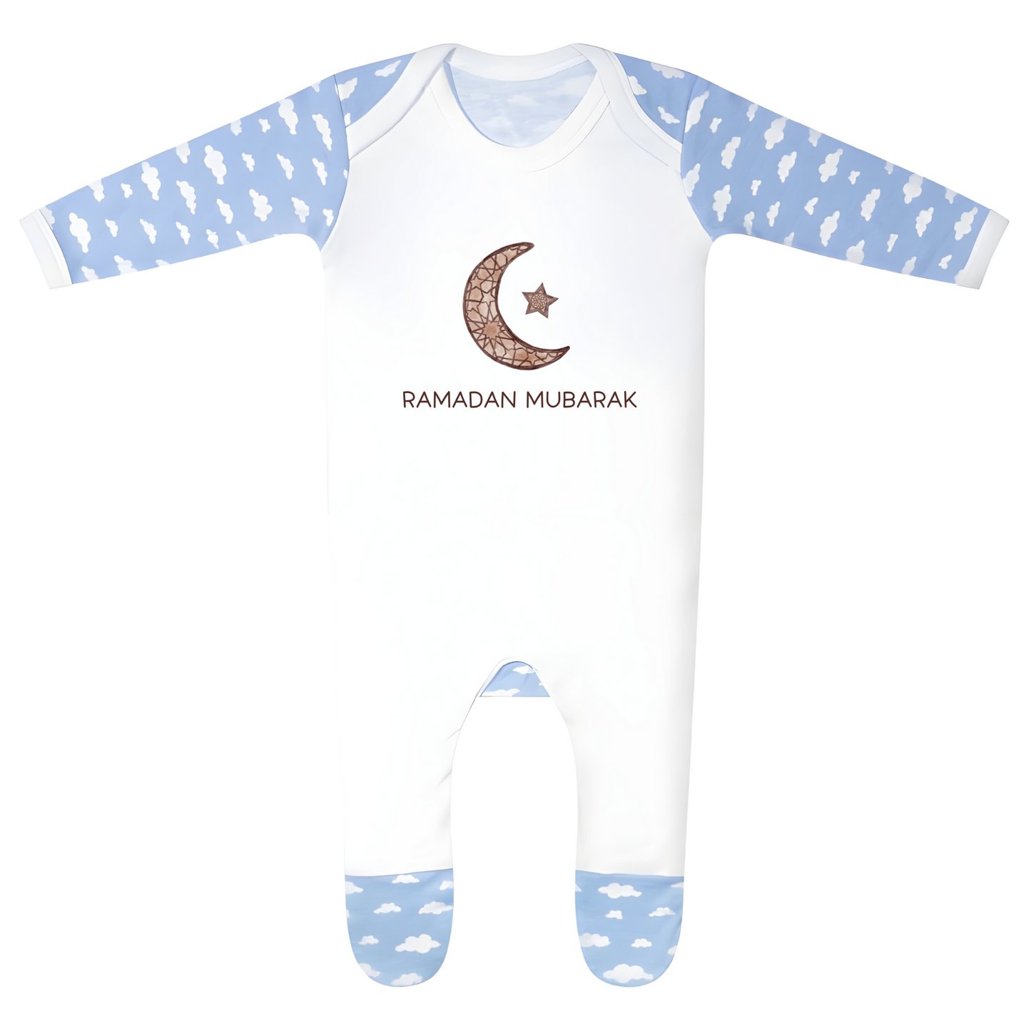 Classic Baby Cloud Sleepsuit - Ramadan Mosaic Moon