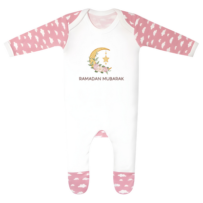 Classic Baby Cloud Sleepsuit - Ramadan Floral Moon