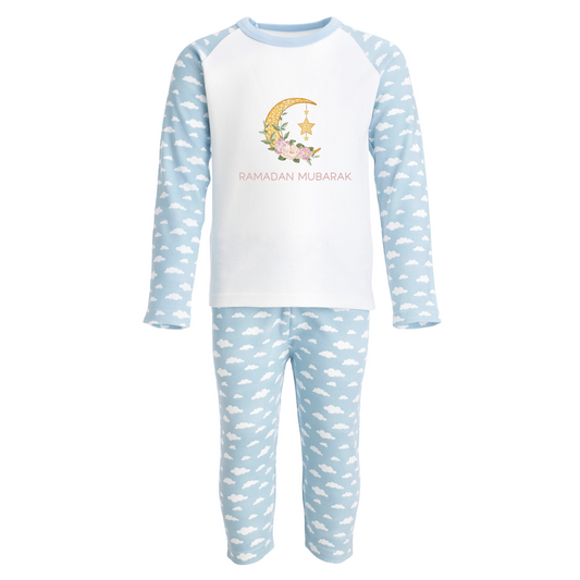 Baby & Kids Cloud Pyjamas Set - Ramadan Floral Moon