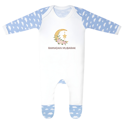 Classic Baby Cloud Sleepsuit - Ramadan Floral Moon