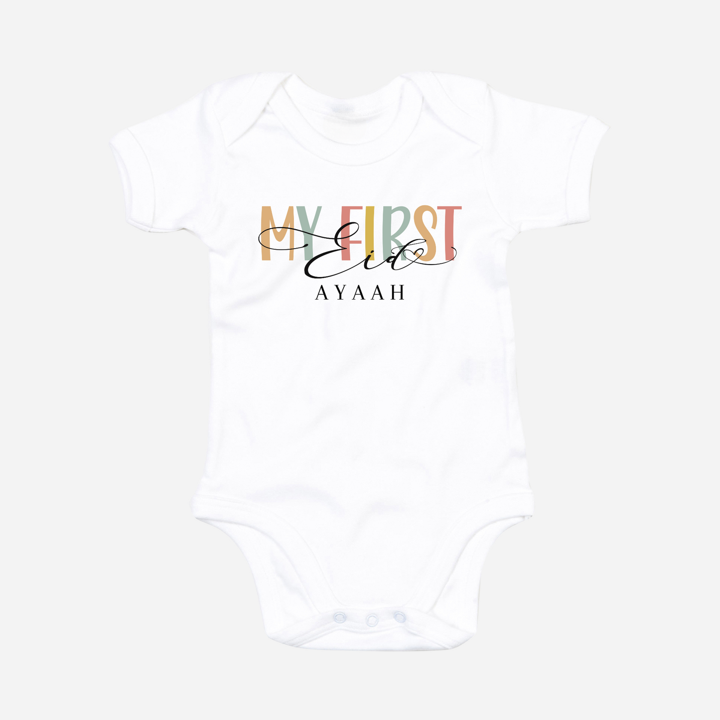 Organic Baby Bodysuit - My First Eid