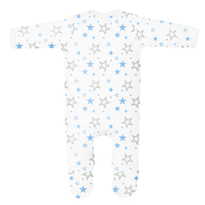 Classic Baby Stars Sleepsuit - Personalised