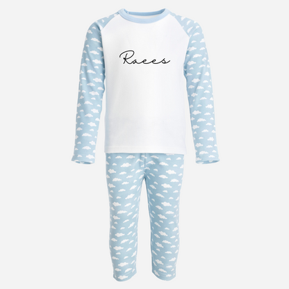 Baby & Kids Cloud Pyjamas Set - Personalised