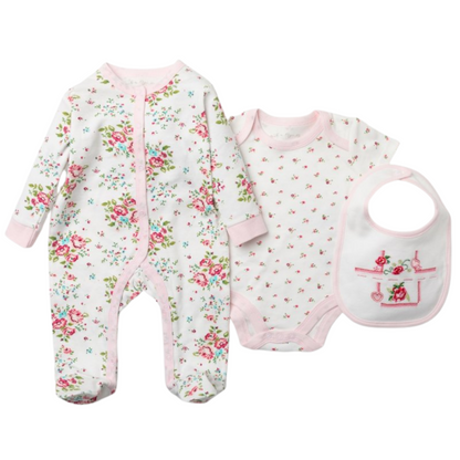 Floral Print Baby Gift Set