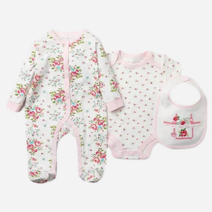 Floral Print Baby Gift Set