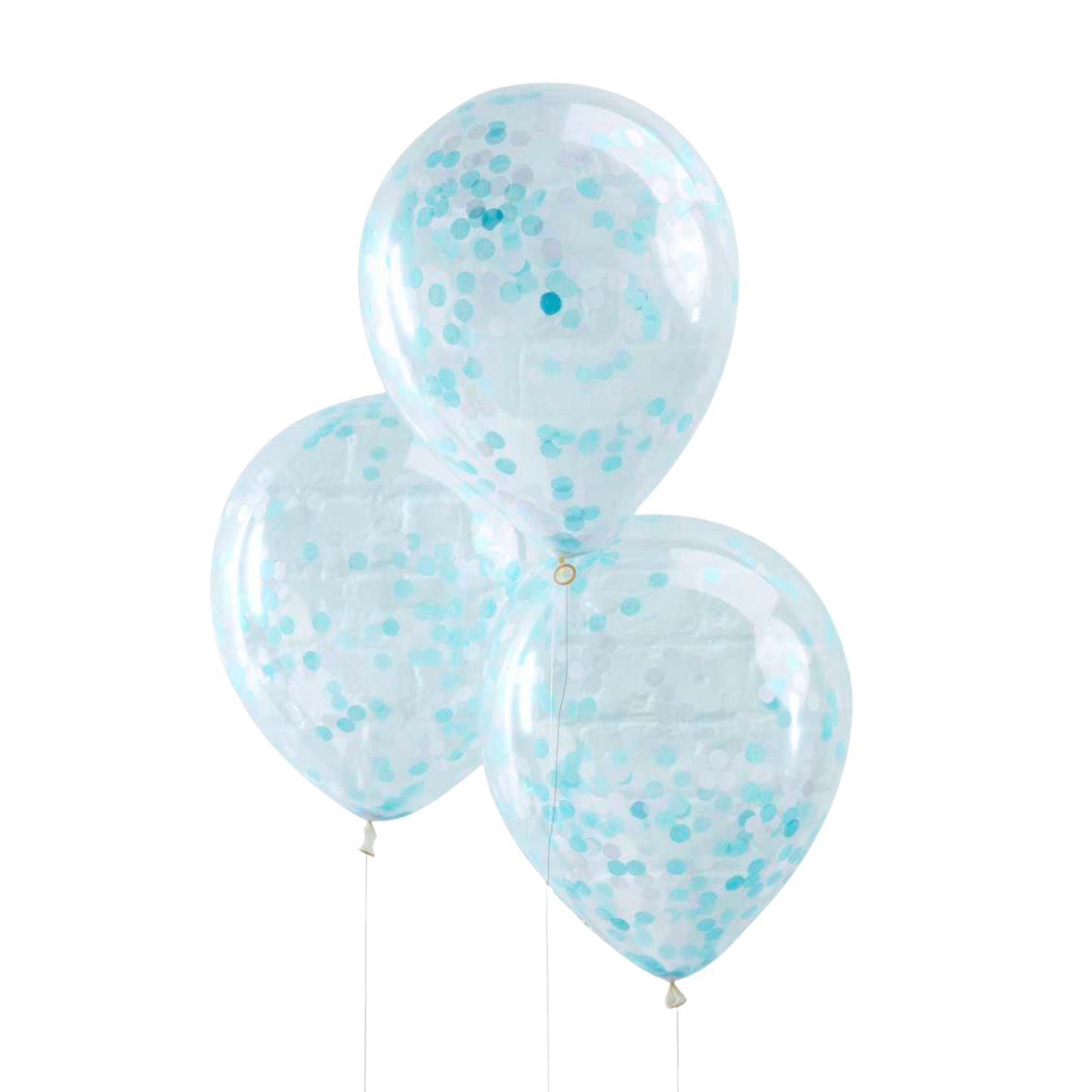 Blue Confetti Balloons - Pack of 5