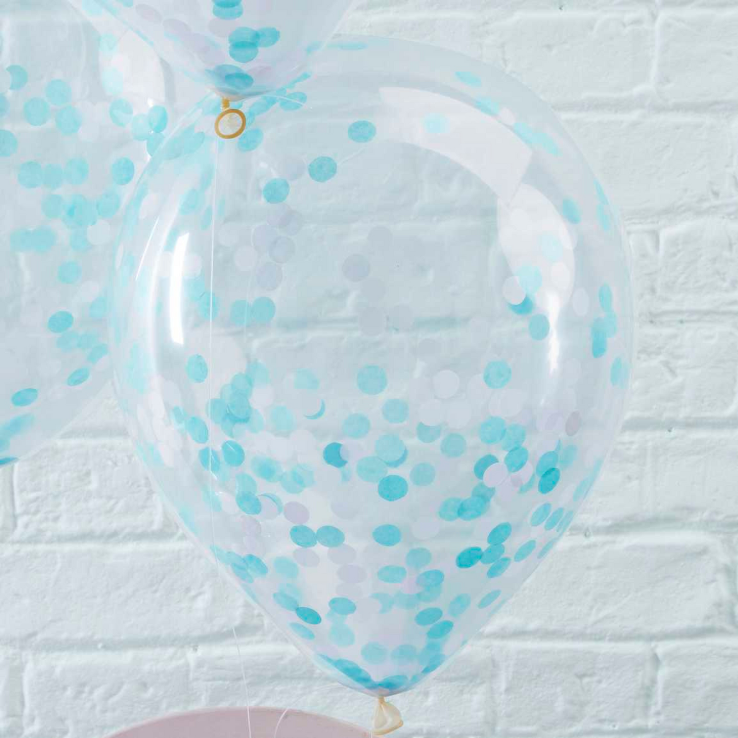 Blue Confetti Balloons - Pack of 5