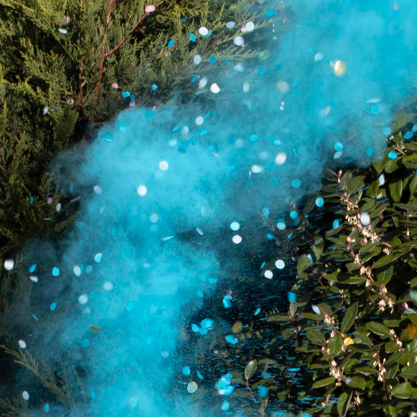 Blue Gender Reveal Smoke Cannon With Confetti