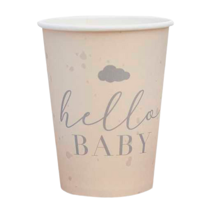 Hello Baby Neutral Baby Shower Cups