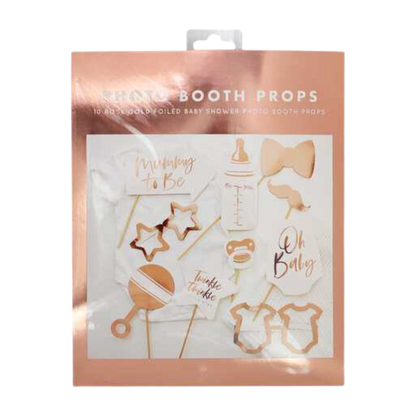 Rose Gold Baby Shower Photo Booth Props