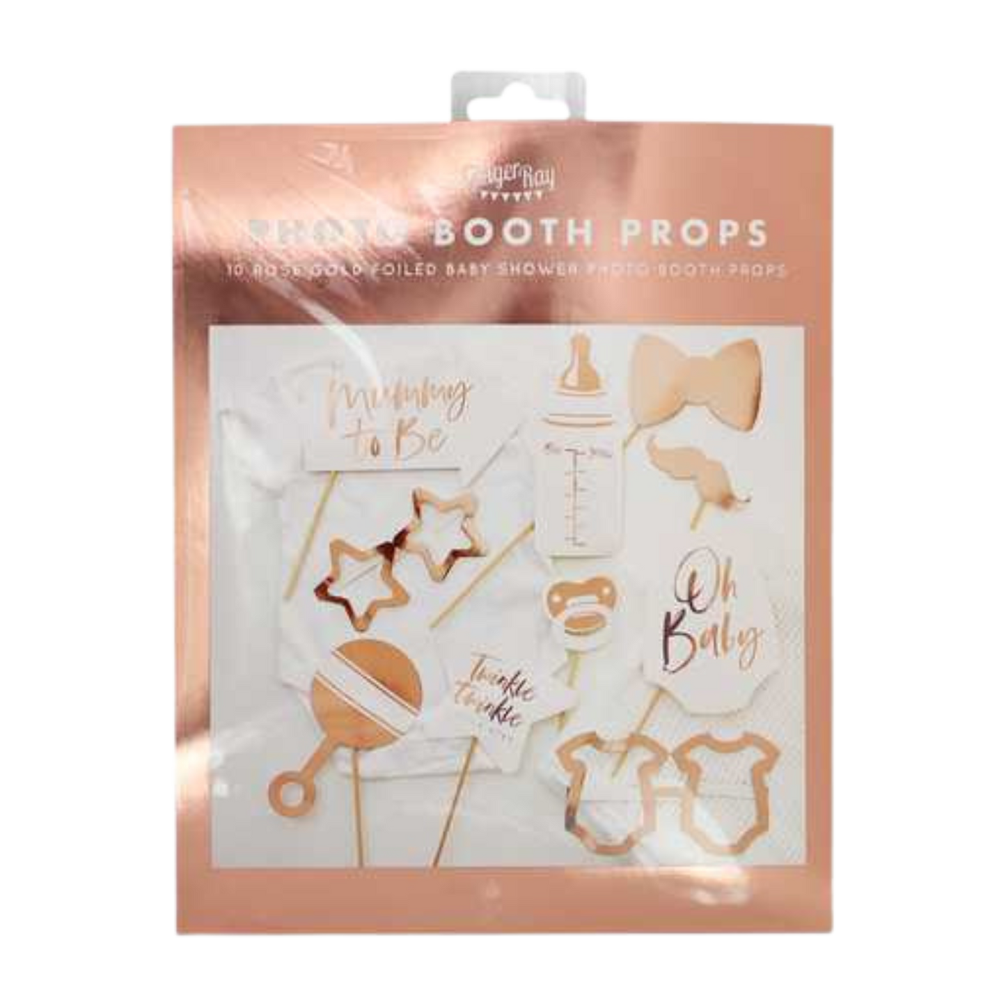 Rose Gold Baby Shower Photo Booth Props