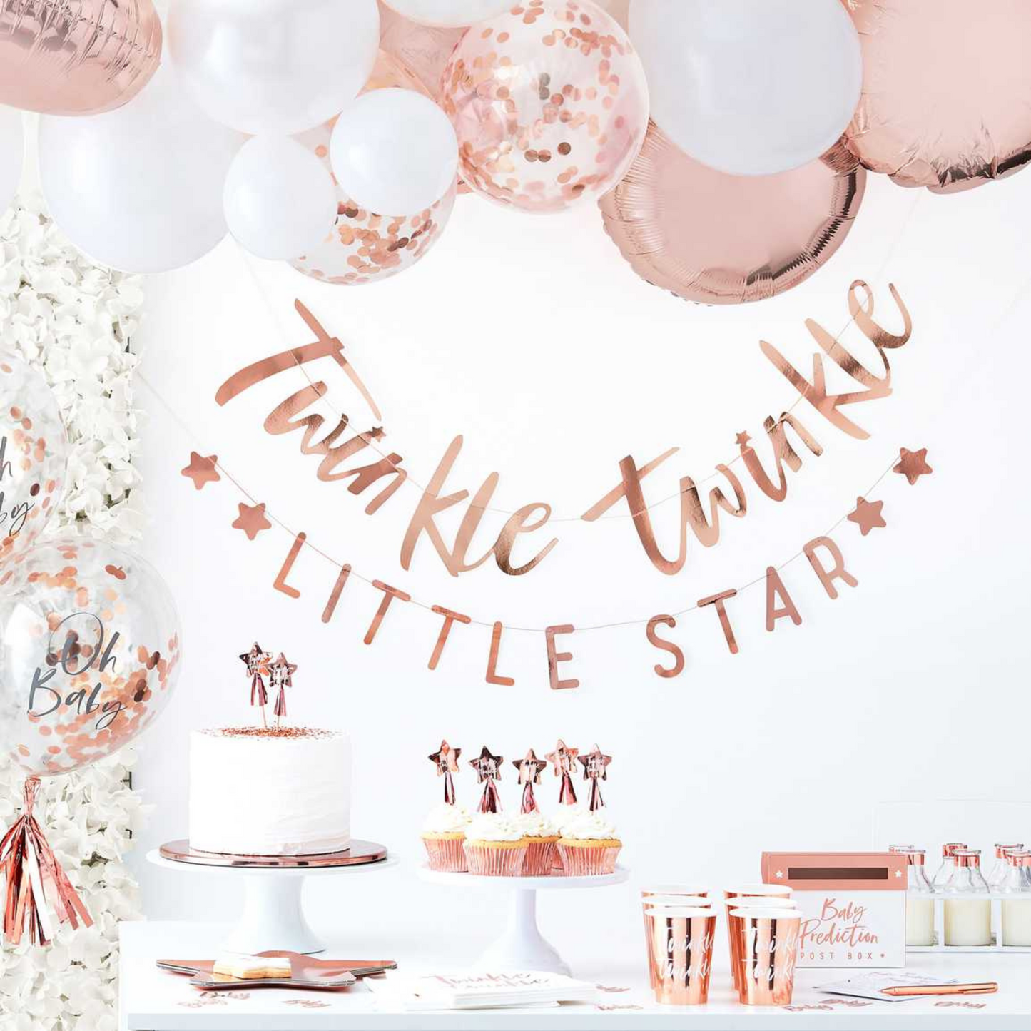 Rose Gold Baby Shower Photo Booth Props