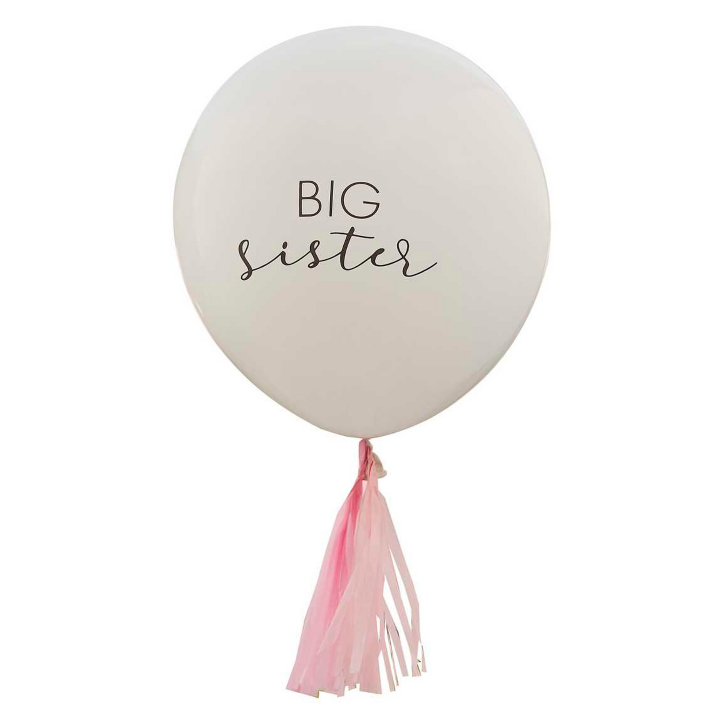 Big Sister Balloon with Pink Tassels