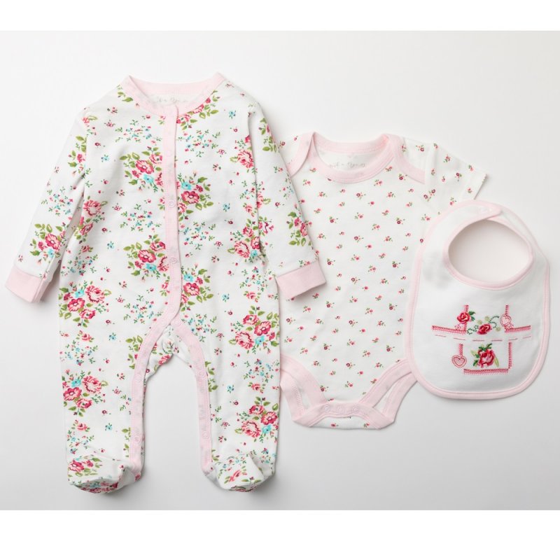 Floral Print Baby Gift Set