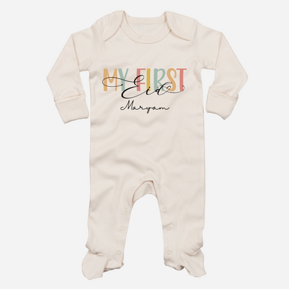 Baby Organic Sleepsuit - My First Eid