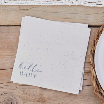 Hello Baby Neutral Baby Shower Napkins